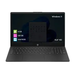 HP - Notebook Intel N100 4GB 128GB 15.6 HD Win11