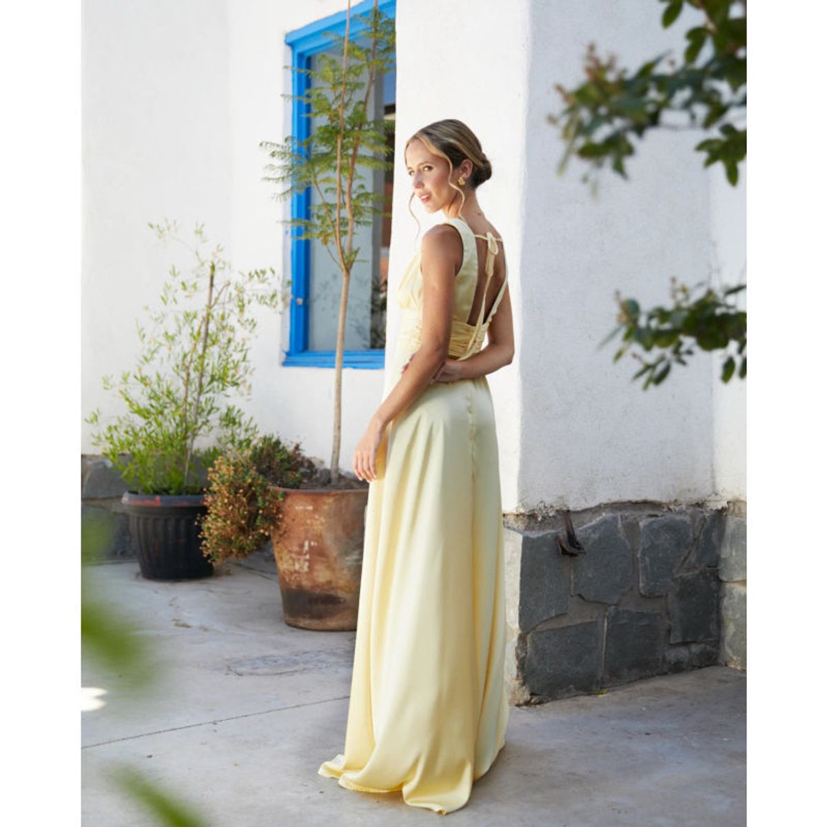 MI PLACARD - Vestido Largo de Fiesta Isabel Amarillo