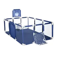 GENERICO - Corral Infantil De Seguridad Con Aro Baloncesto 180x120cm