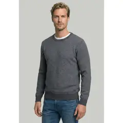 NEW MAN - Sweater Leeds Grey Melange