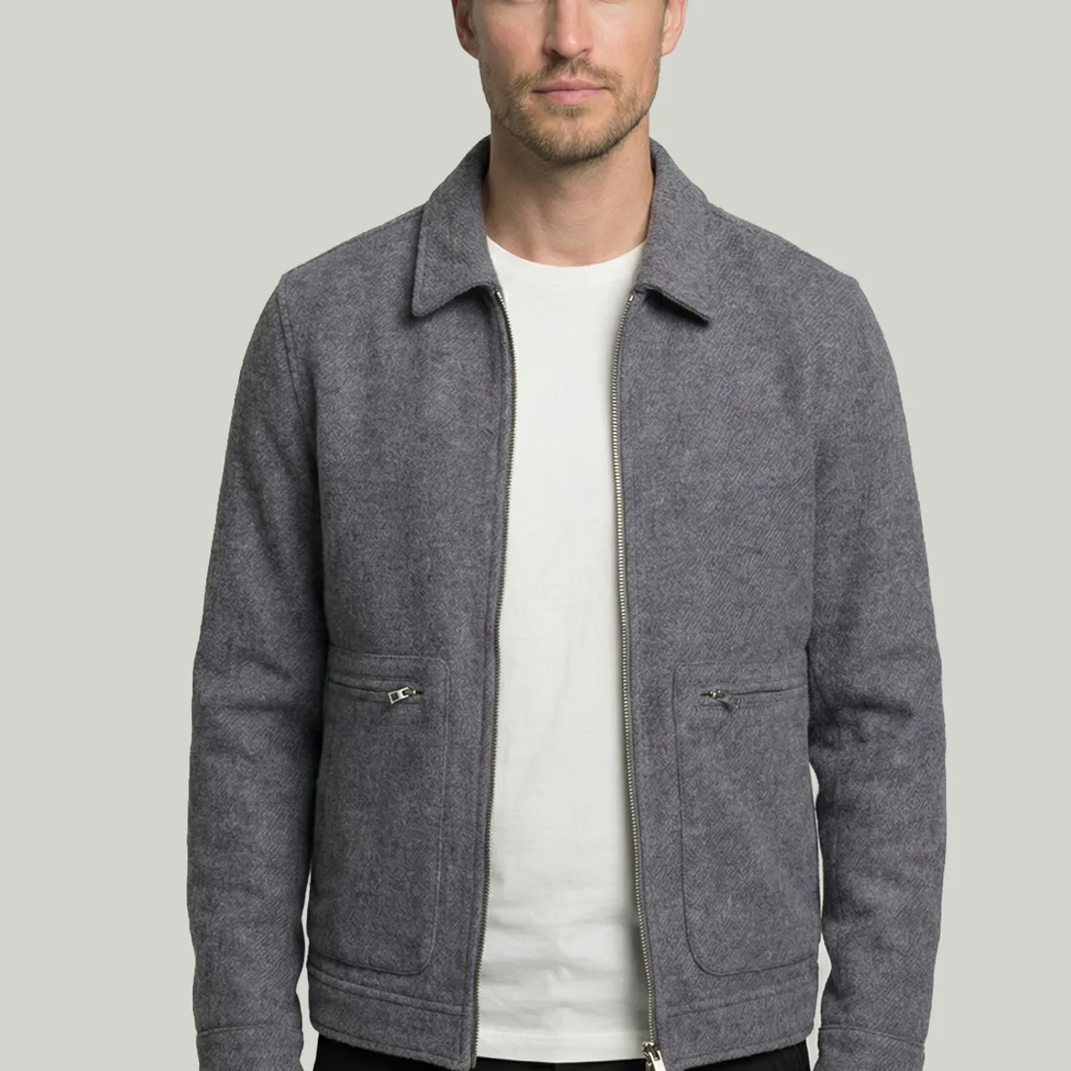 NEW MAN - Chaqueta Munich Grey Melange New Man