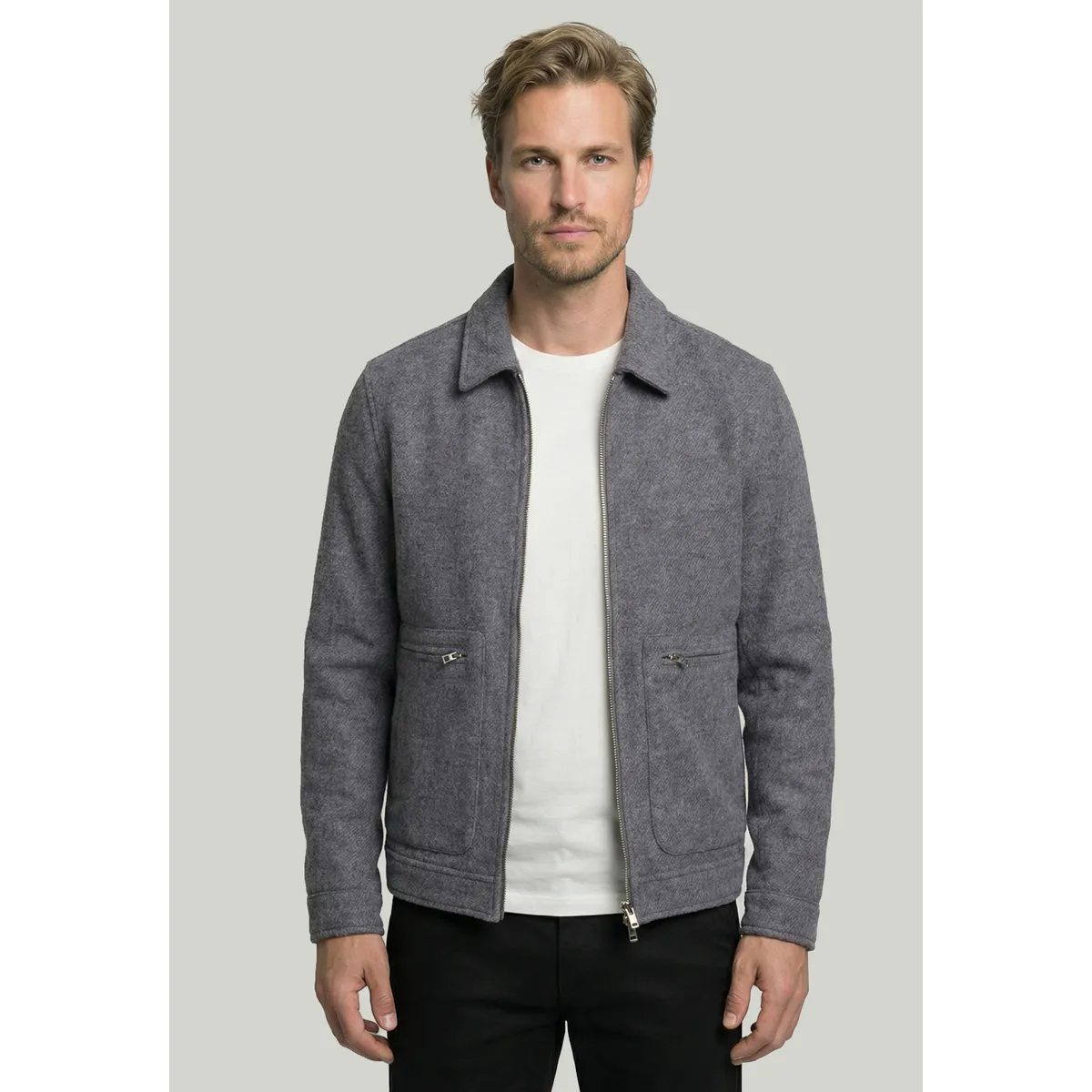 NEW MAN - Chaqueta Munich Grey Melange New Man