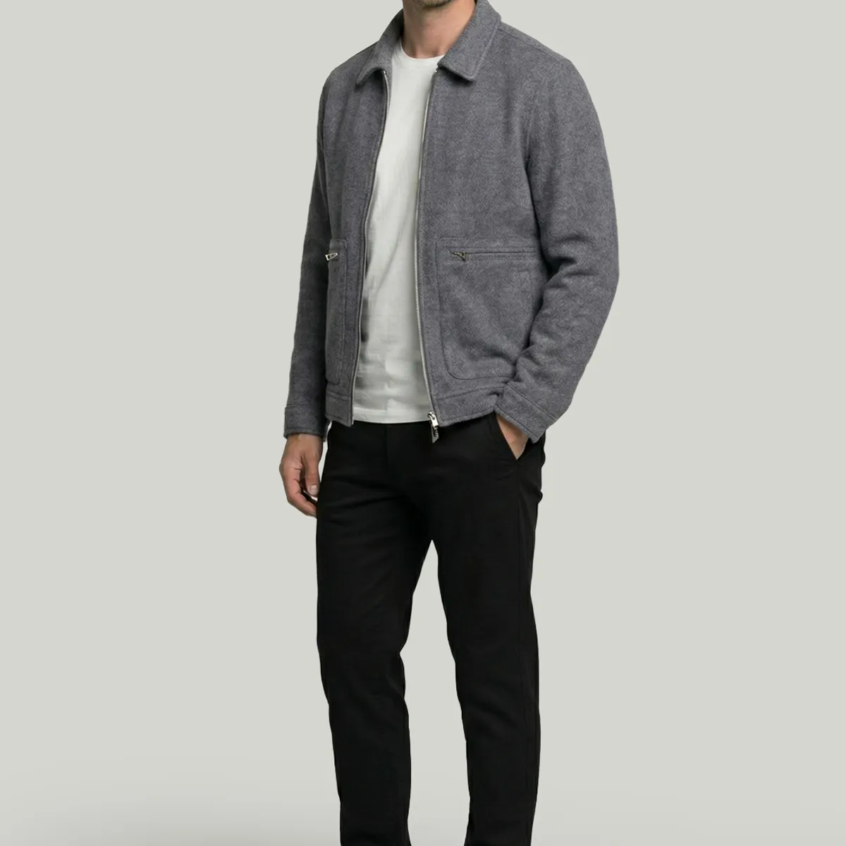 NEW MAN - Chaqueta Munich Grey Melange New Man
