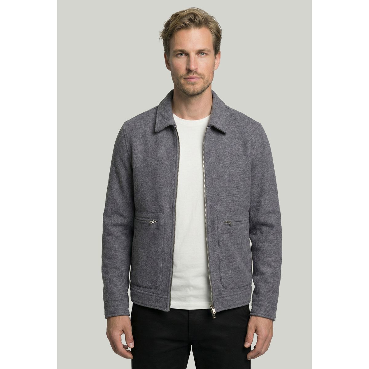 NEW MAN - Chaqueta Munich Grey Melange New Man