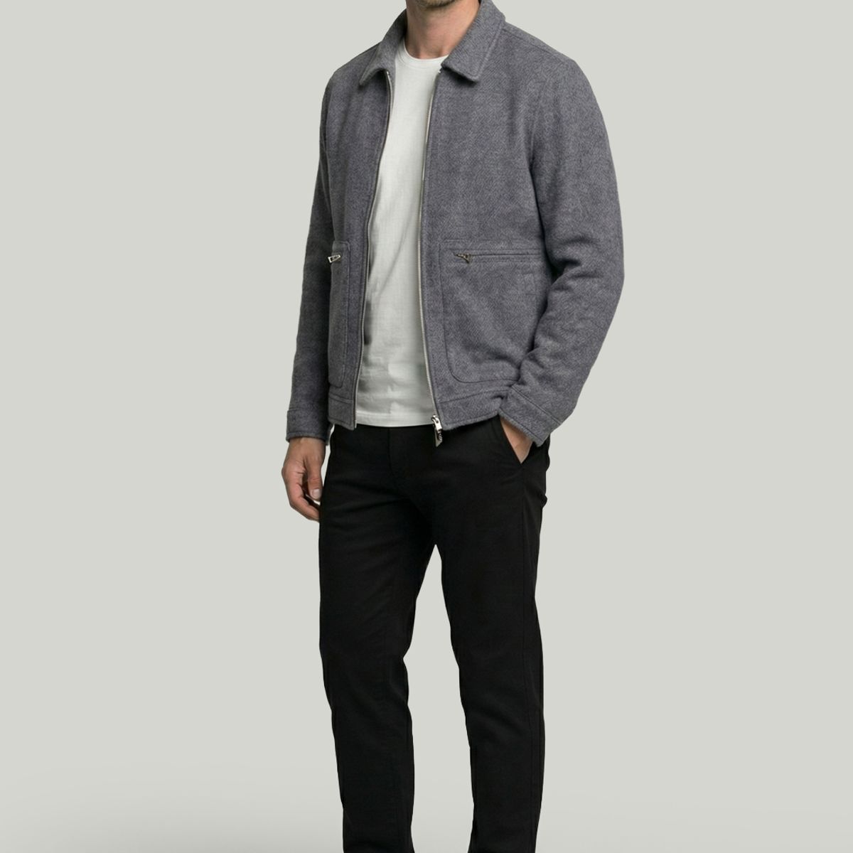 NEW MAN - Chaqueta Munich Grey Melange New Man