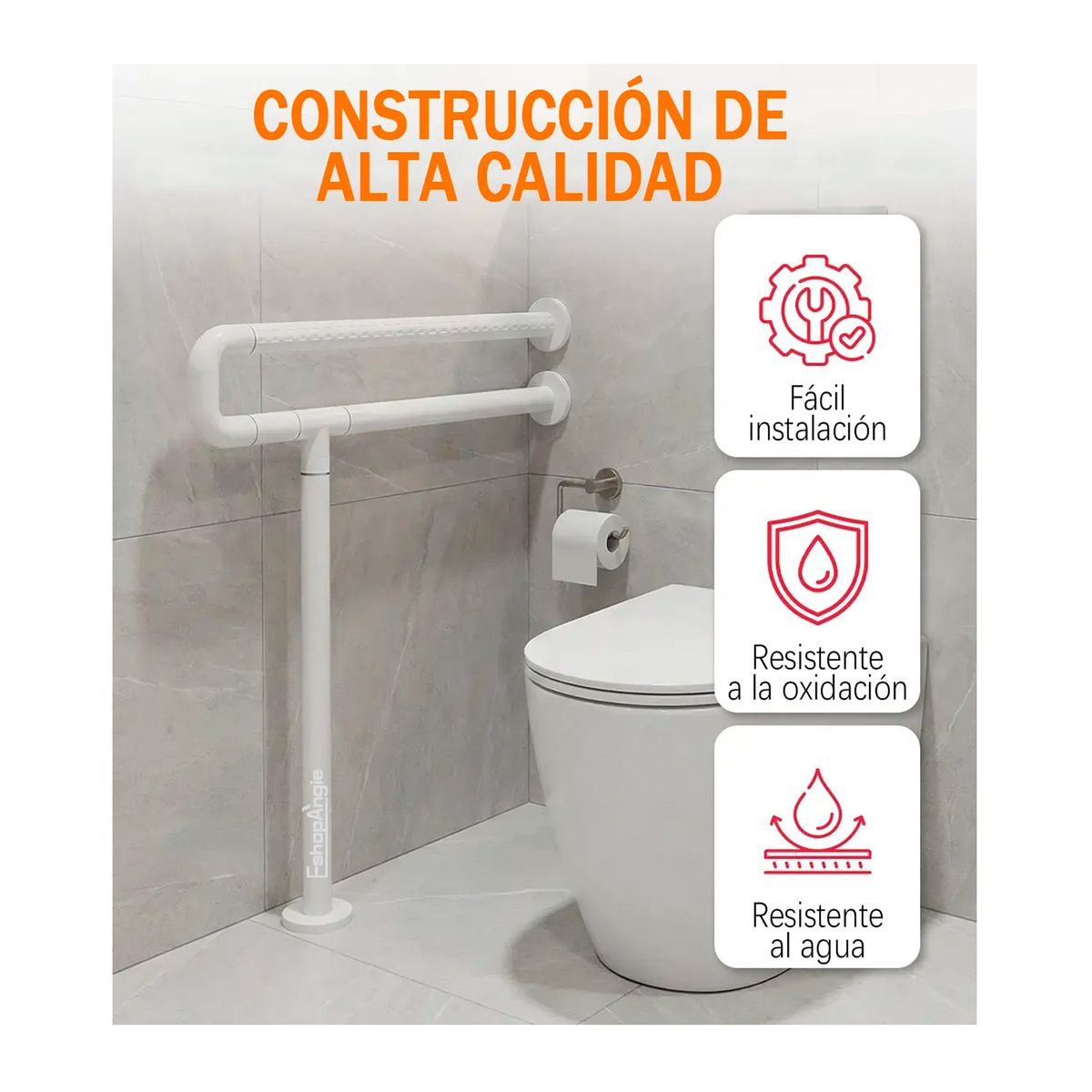 OFERTABKN - Barra Seguridad Baño Discapacitados Acero Inox Muro