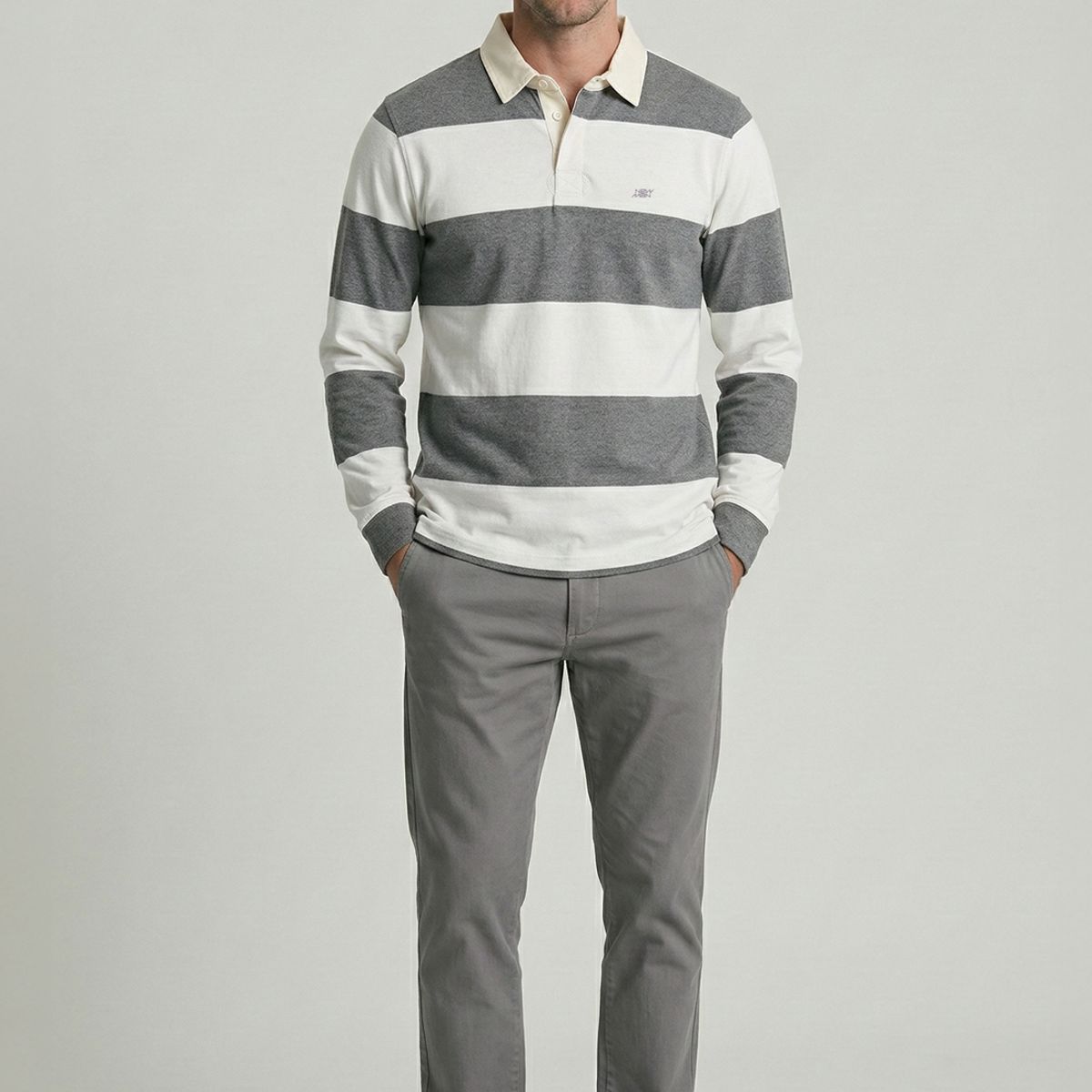 NEW MAN - Polo Belfast Grey Melange New Man