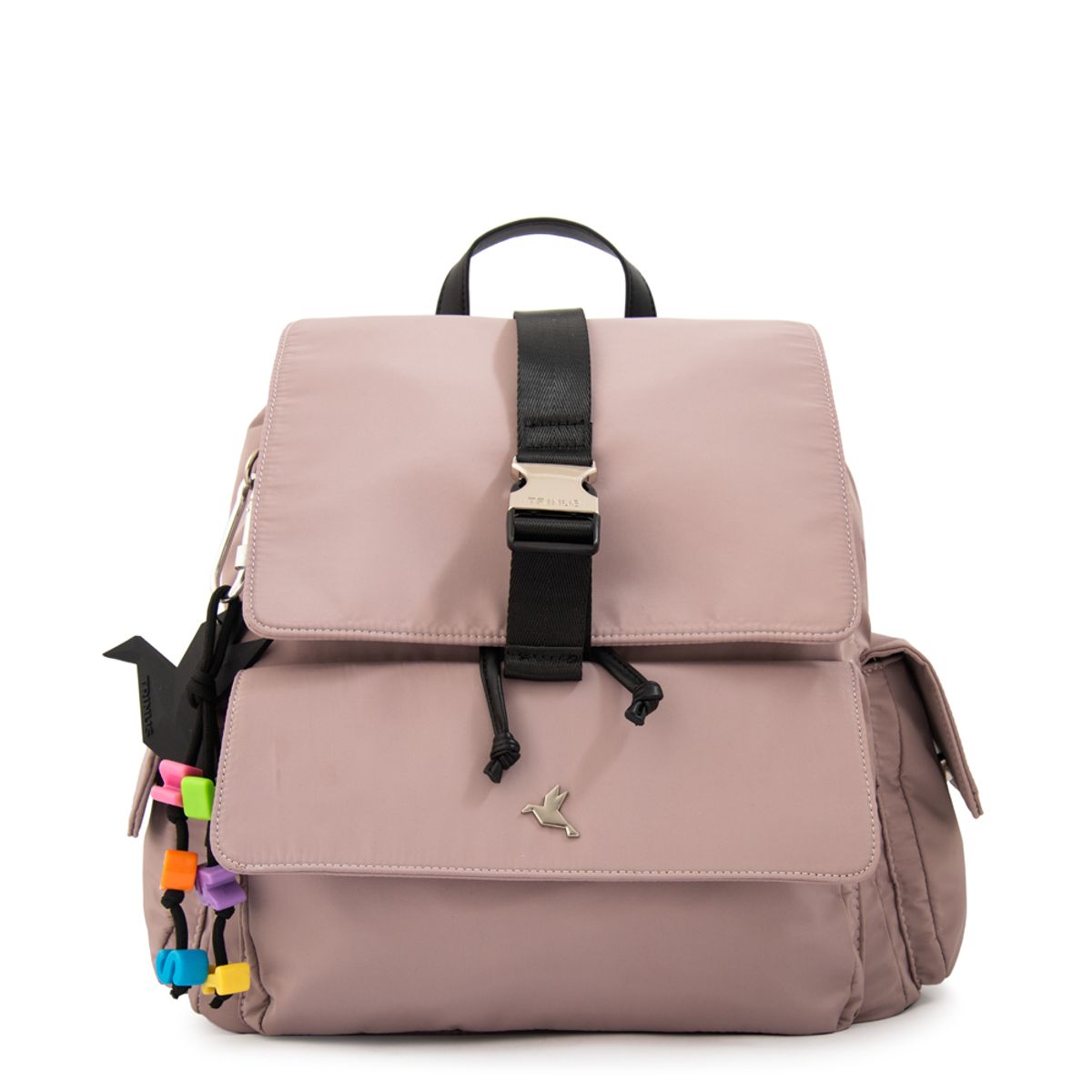 TRINUS - Mochila con tapa melania mediana rosa viejo