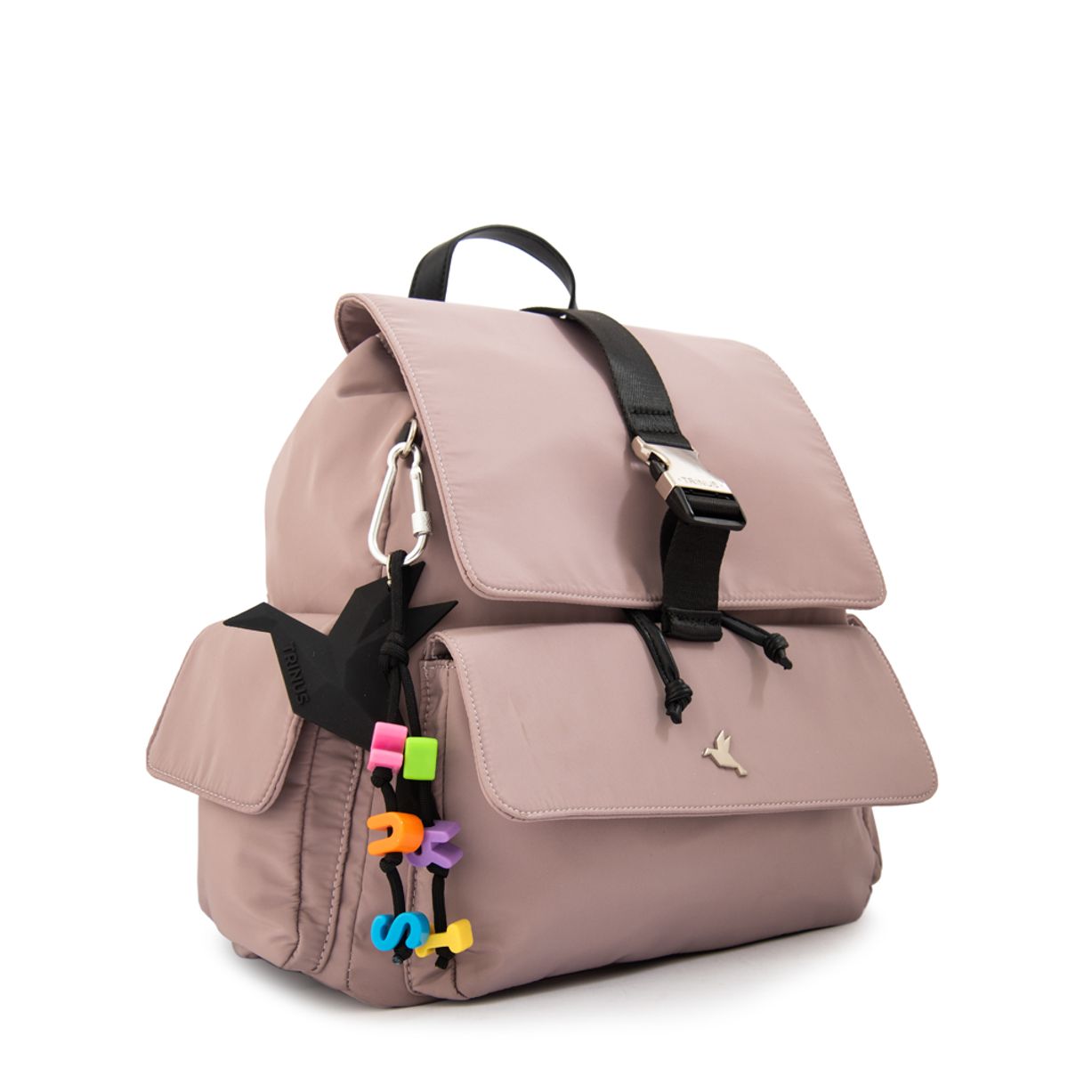 TRINUS - Mochila con tapa melania mediana rosa viejo