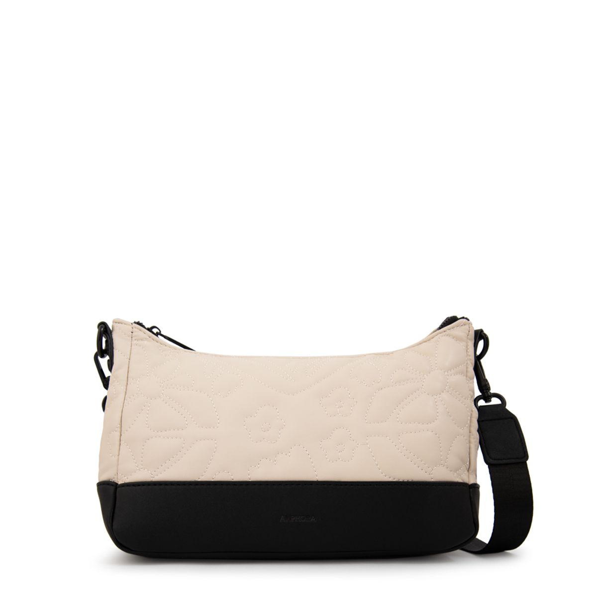 AMPHORA - Cartera bandolera olga mediana blanco crudo