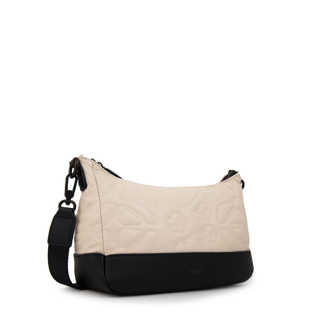 AMPHORA - Cartera bandolera olga mediana blanco crudo