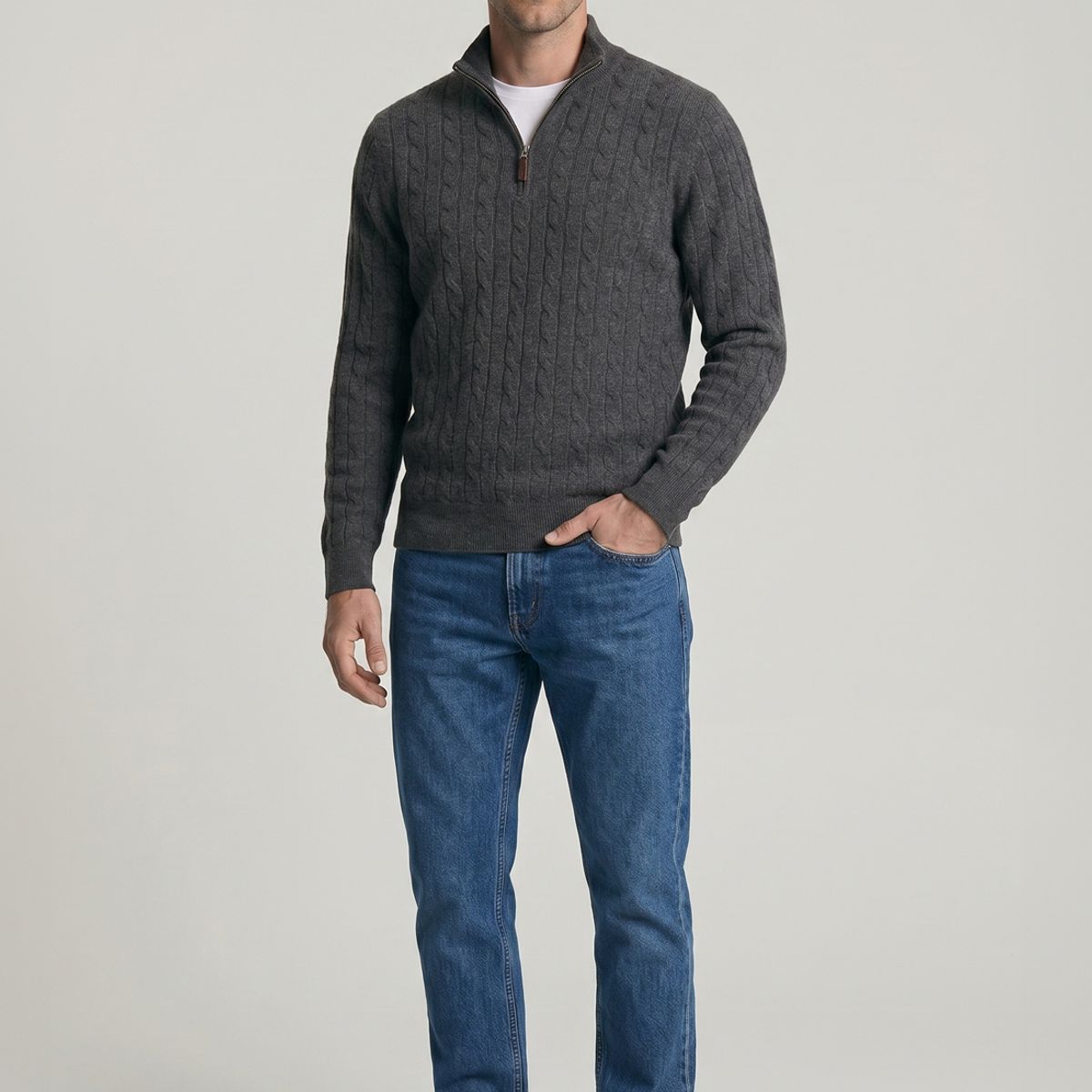 NEW MAN - Sweater Colchester Marengo Melange New Man