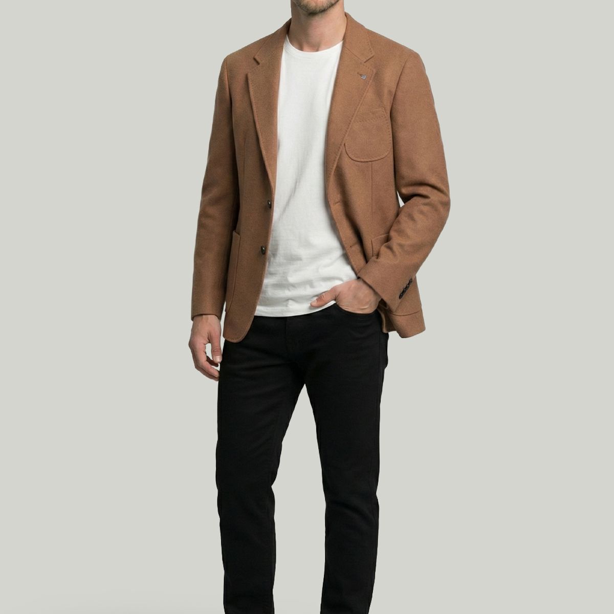 NEW MAN - Blazer Bologna Camel New Man