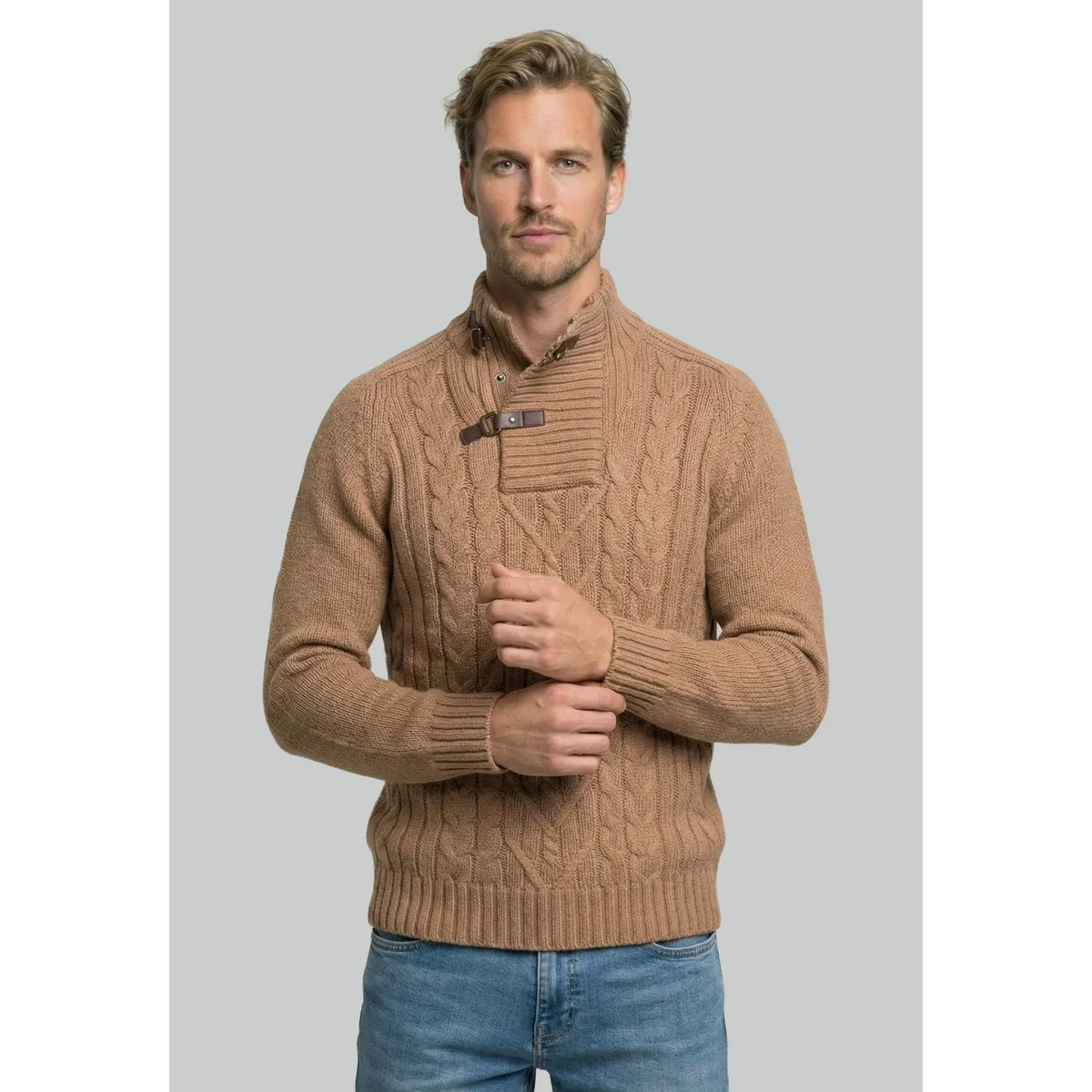 NEW MAN - Sweater Asti Camel Melange New Man
