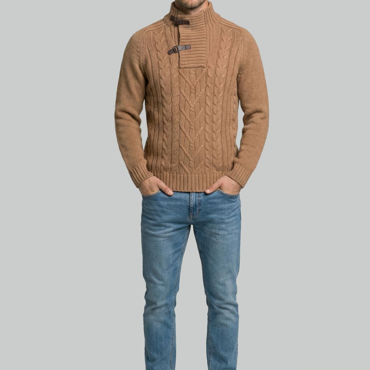 NEW MAN - Sweater Asti Camel Melange New Man