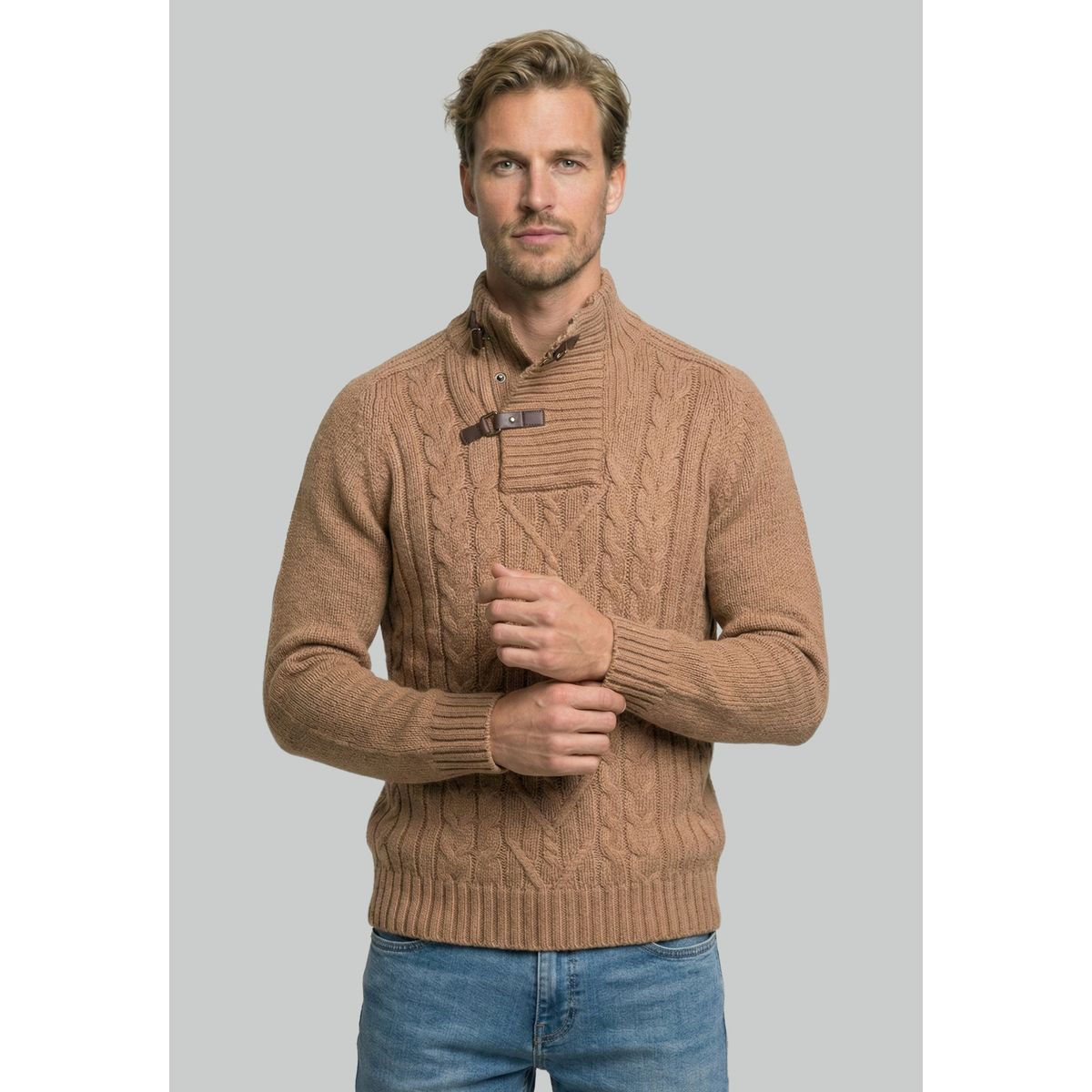 NEW MAN - Sweater Asti Camel Melange New Man