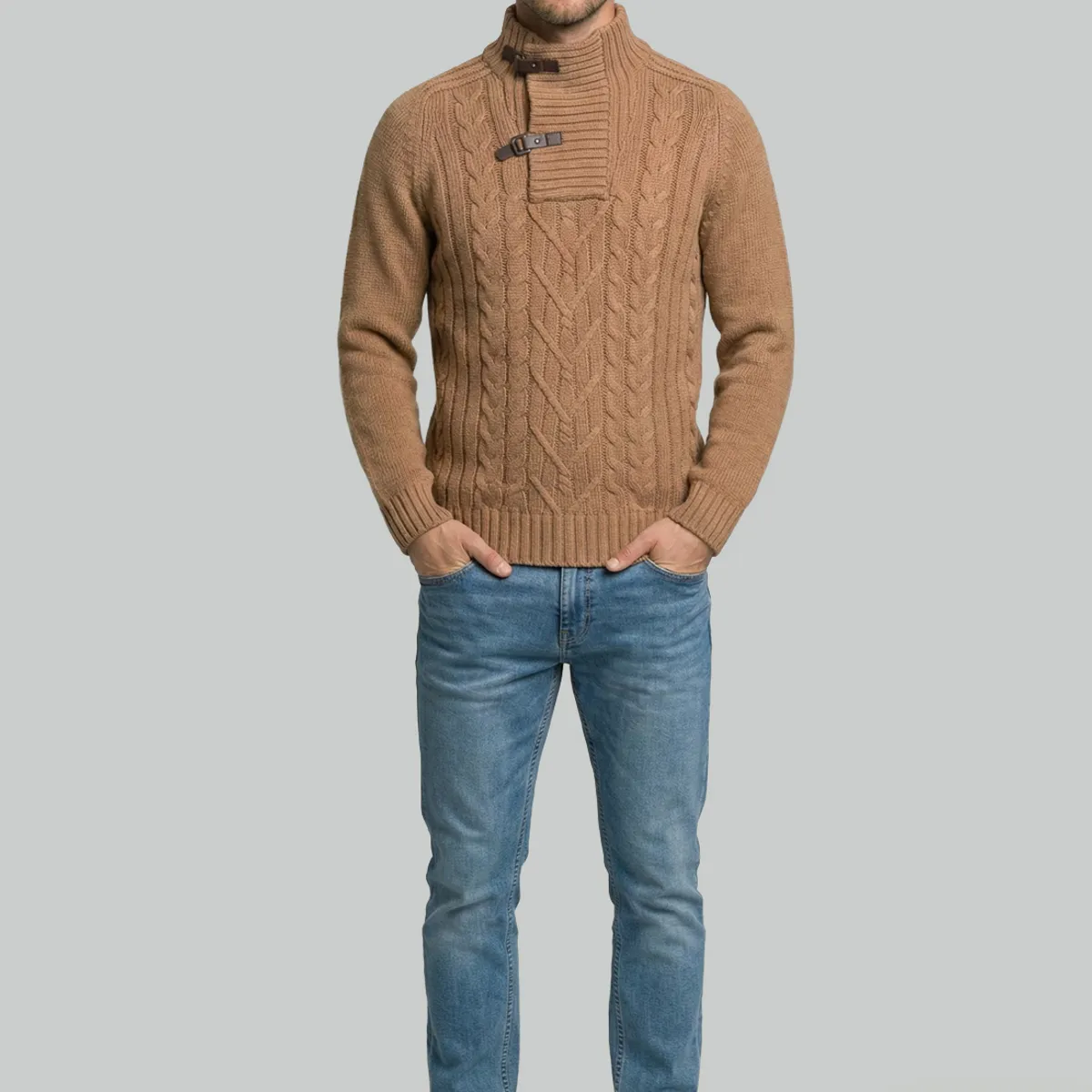 NEW MAN - Sweater Asti Camel Melange New Man