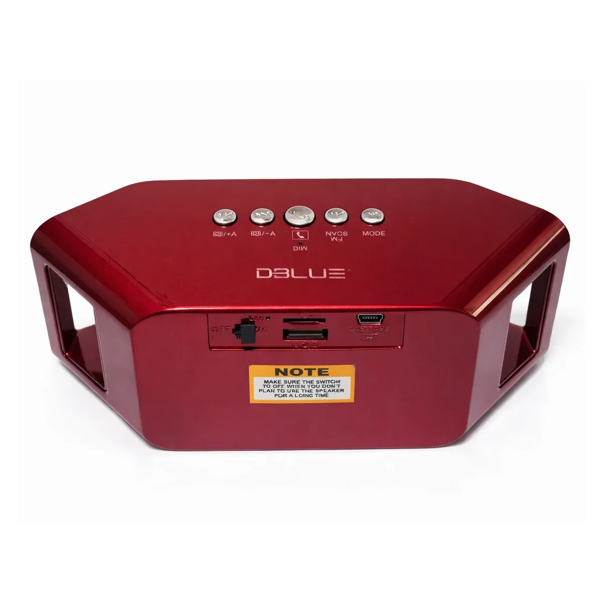 DBLUE - Parlante inalámbrico Portatil BT Rojo DBLUE DBS110