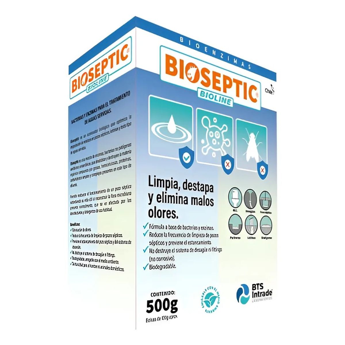 BTS - Biodegradador De Aguas Servidas Bts-intrade Bioseptic 500 G