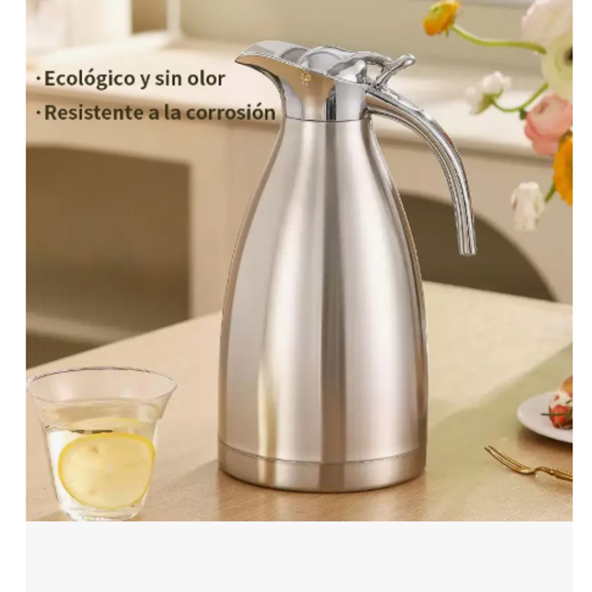 GENERICO - Jarra Térmica 2 Lt Acero Inox