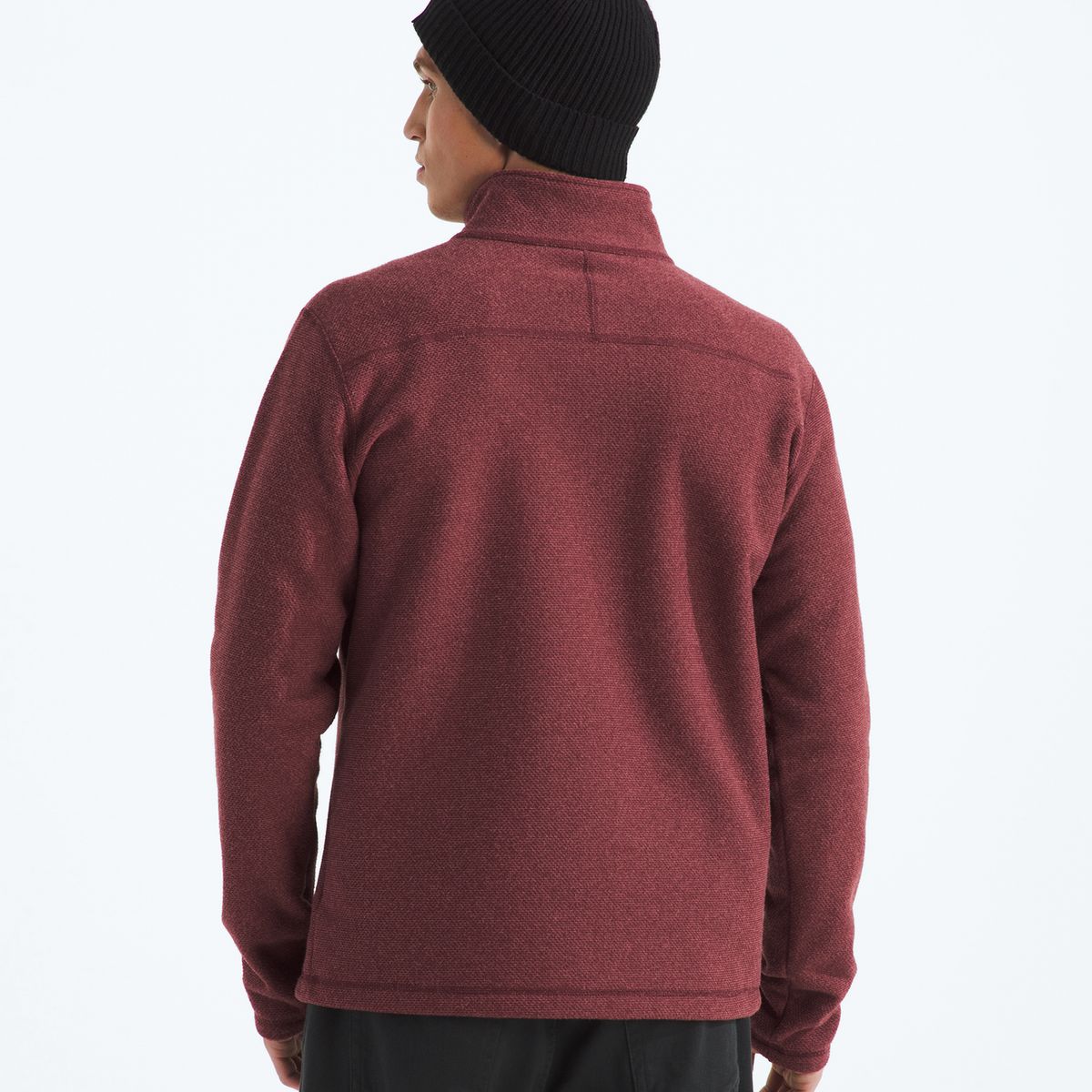 THE NORTH FACE - Polar Textured Cap Rock ¼ Zip Hombre Burdeo