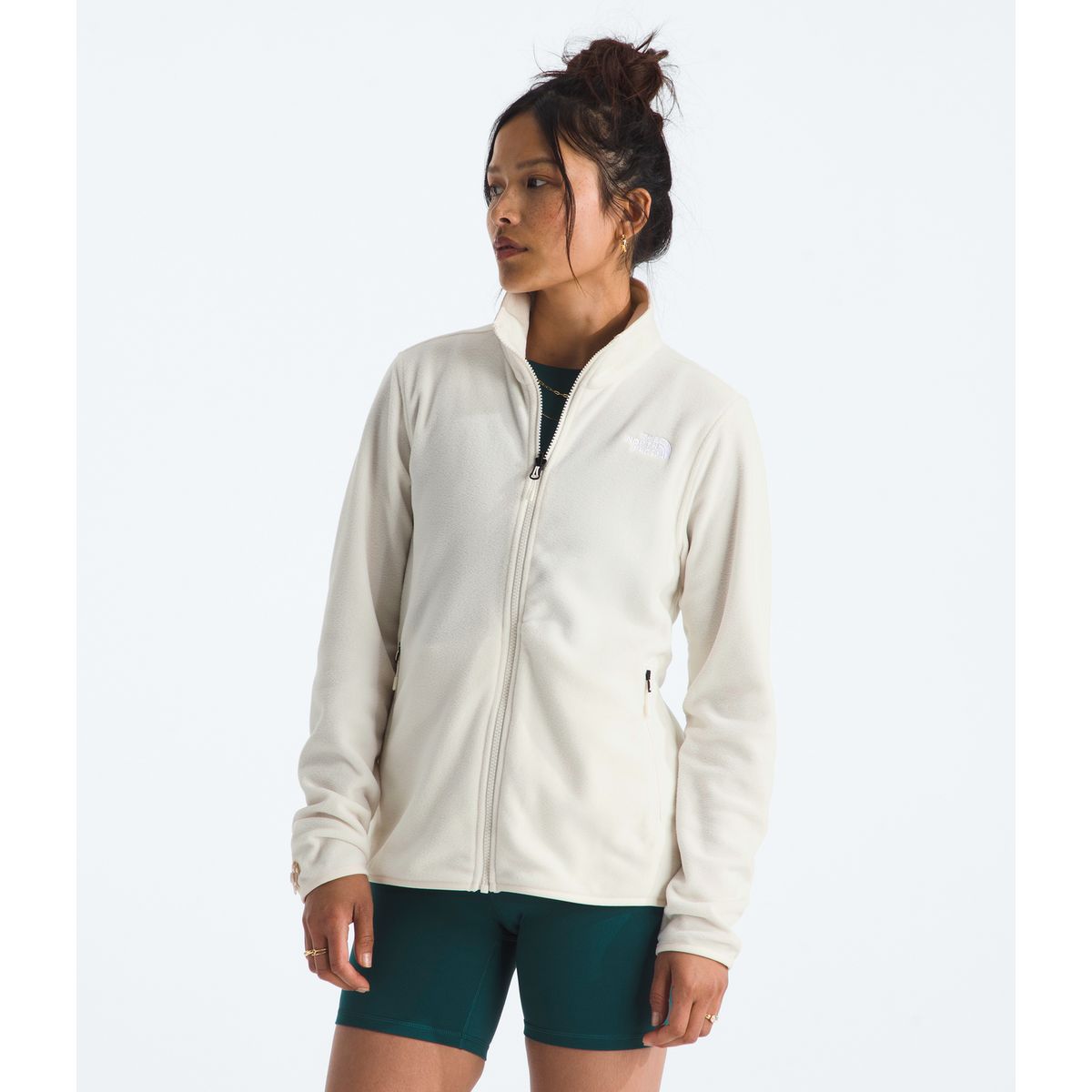 THE NORTH FACE - Chaqueta Glacier Fleece Jacket Mujer Blanco Invierno
