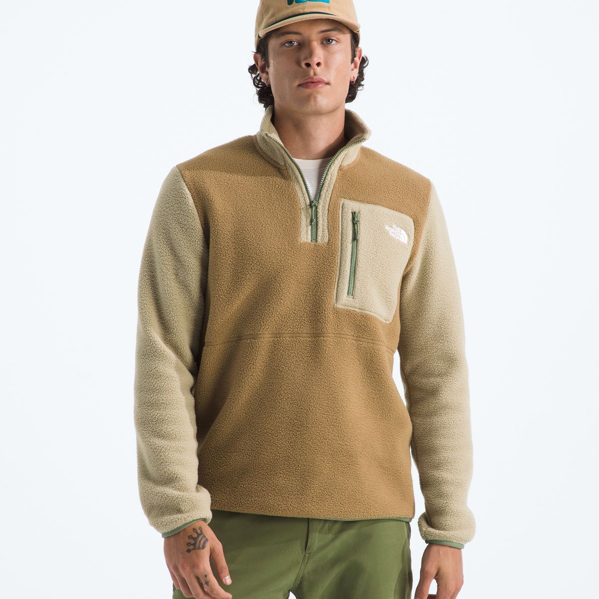 THE NORTH FACE - Polar Yumiori ¼ Zip Hombre Café
