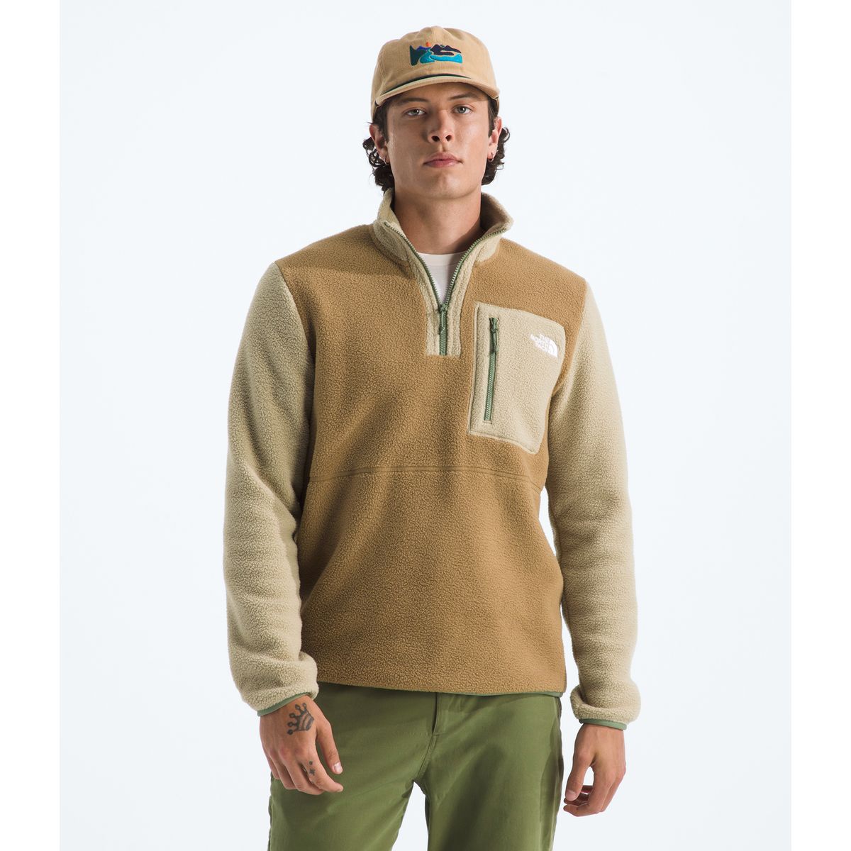 THE NORTH FACE - Polar Yumiori ¼ Zip Hombre Café