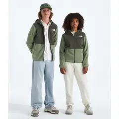 THE NORTH FACE - Polar Teen Glacier F/Z Hoodie Niños Verde Claro