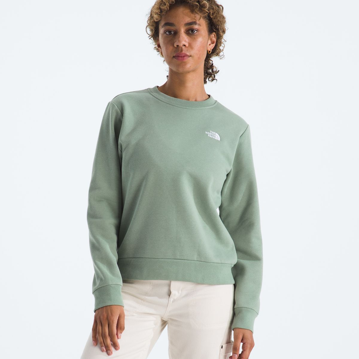 THE NORTH FACE - Poleron Evo Simple Dome Crew Mujer Verde Claro