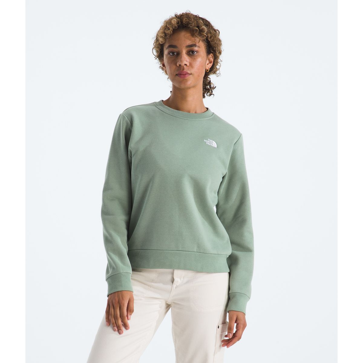 THE NORTH FACE - Poleron Evo Simple Dome Crew Mujer Verde Claro