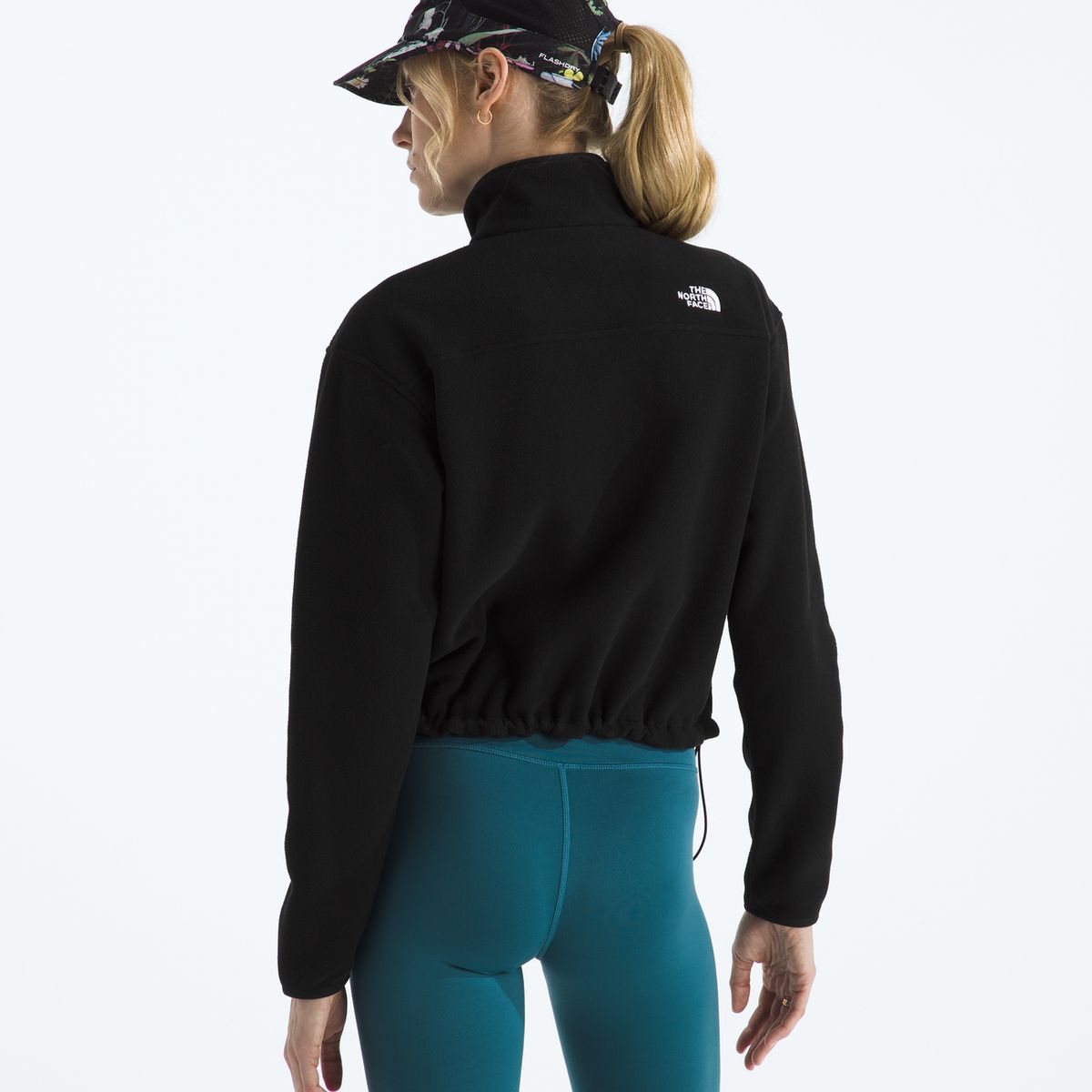 THE NORTH FACE - Polar Glacier Fleece 1/2 Zip Short Jacket Mujer Negro