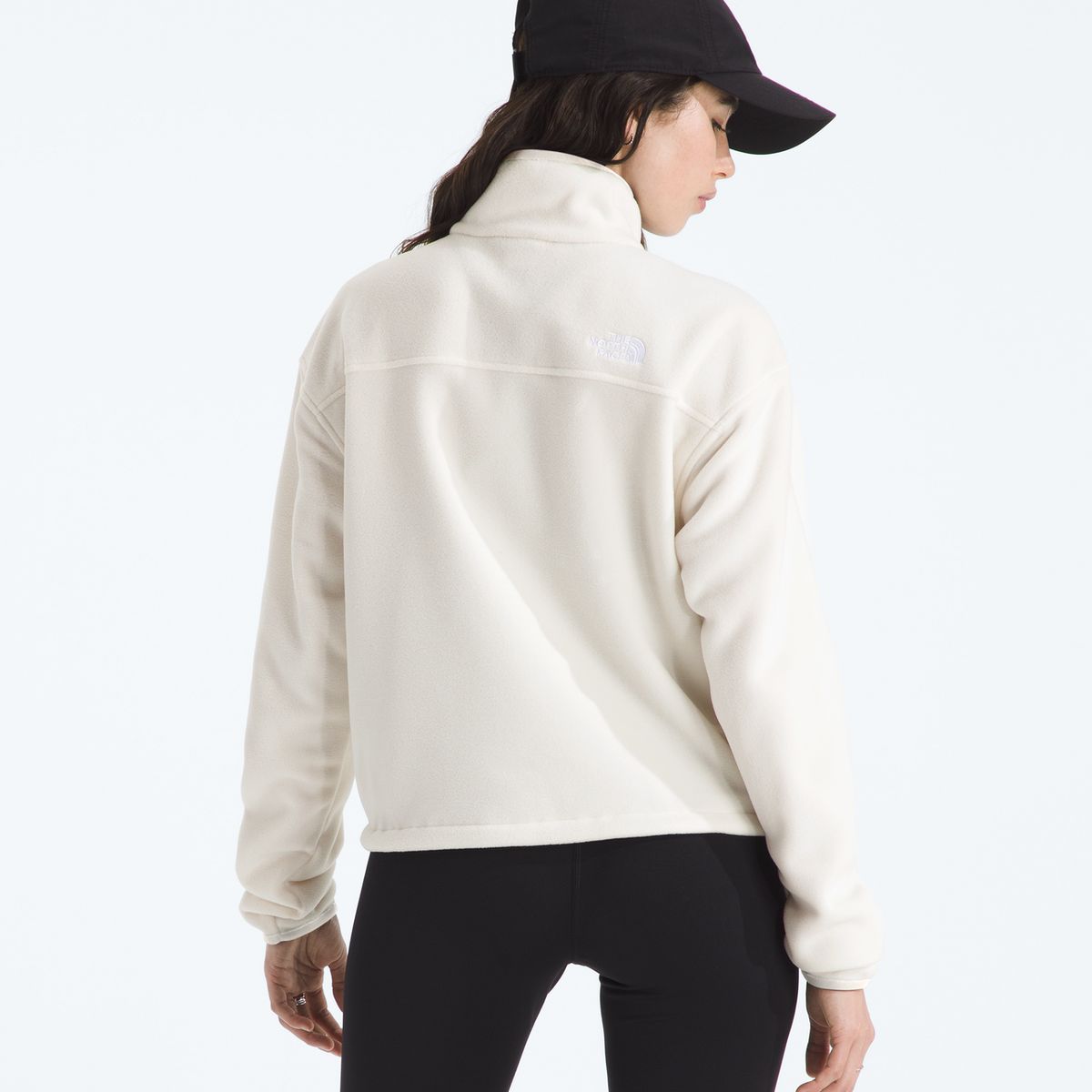 THE NORTH FACE - Polar Glacier Fleece 1/2 Zip Short Jacket Mujer Blanco Invierno