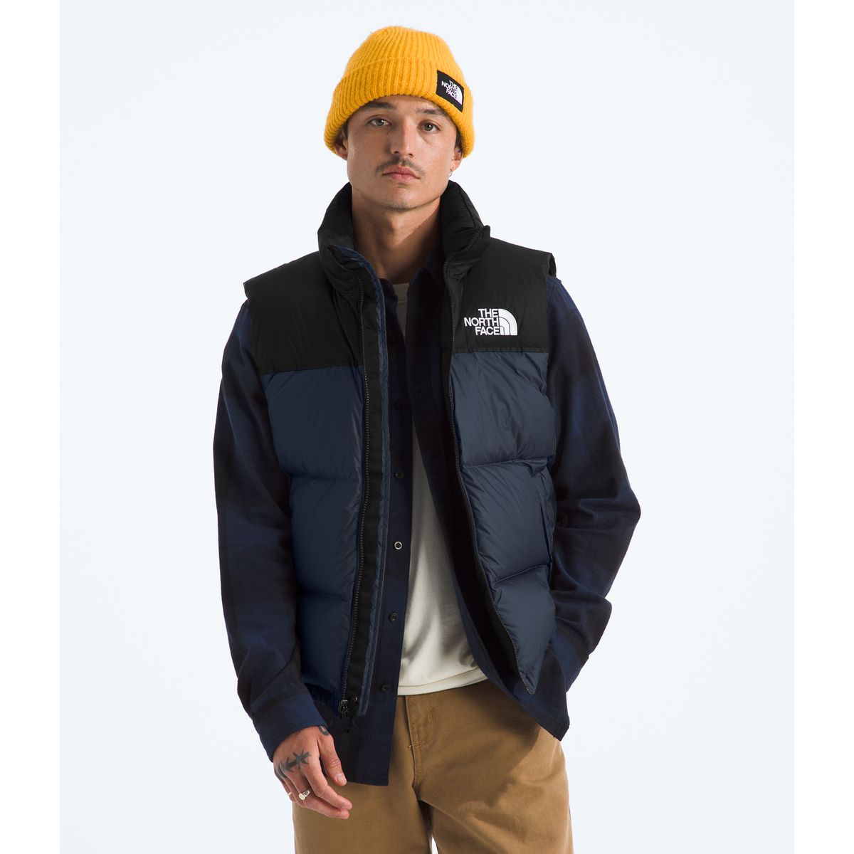 THE NORTH FACE - Chaqueta De Pluma 1996 Retro Nuptse Vest Hombre Azul Marino