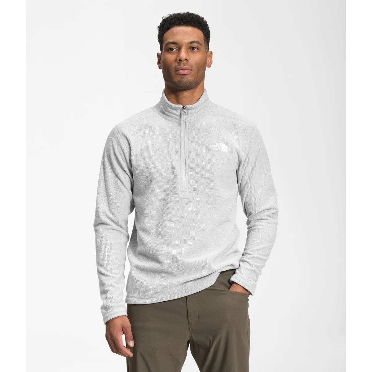 THE NORTH FACE - Polar Textured Cap Rock ¼ Zip Hombre Gris