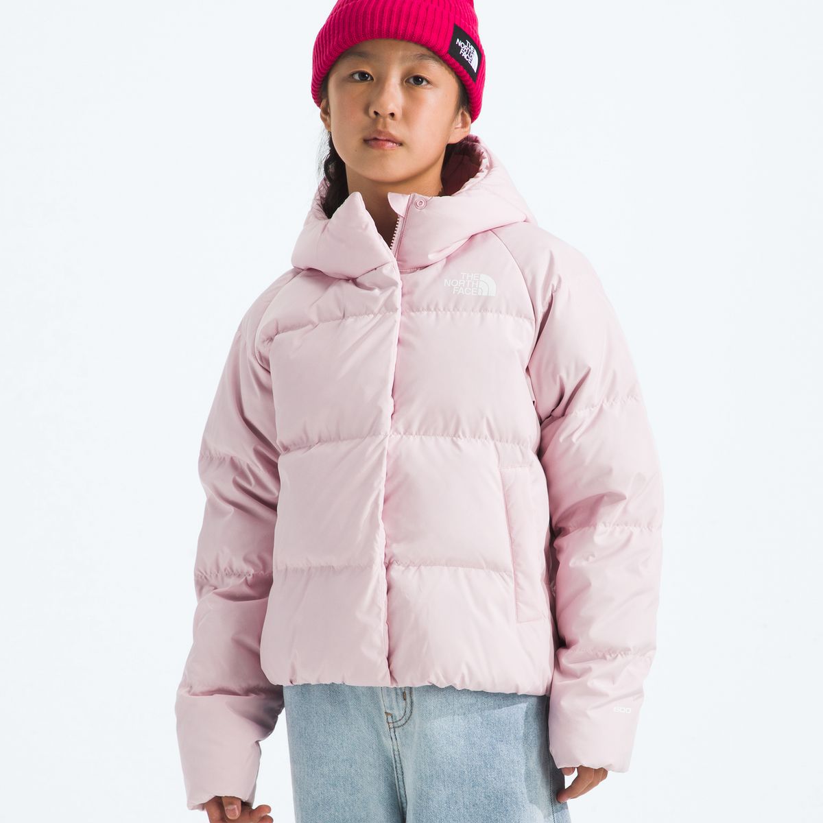 THE NORTH FACE - Chaqueta North Down Hooded Jacket Niña Rosado