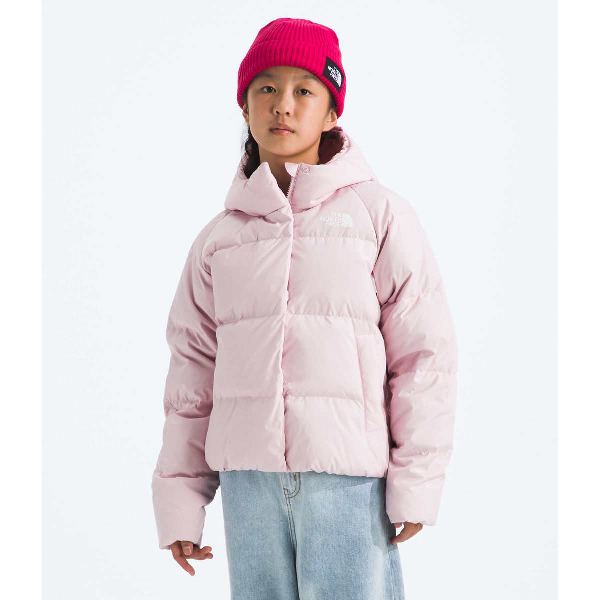 THE NORTH FACE - Chaqueta North Down Hooded Jacket Niña Rosado