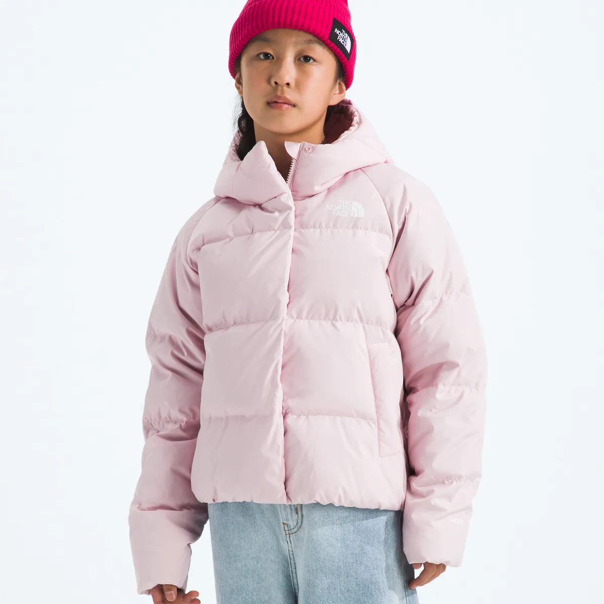 THE NORTH FACE - Chaqueta North Down Hooded Jacket Niña Rosado