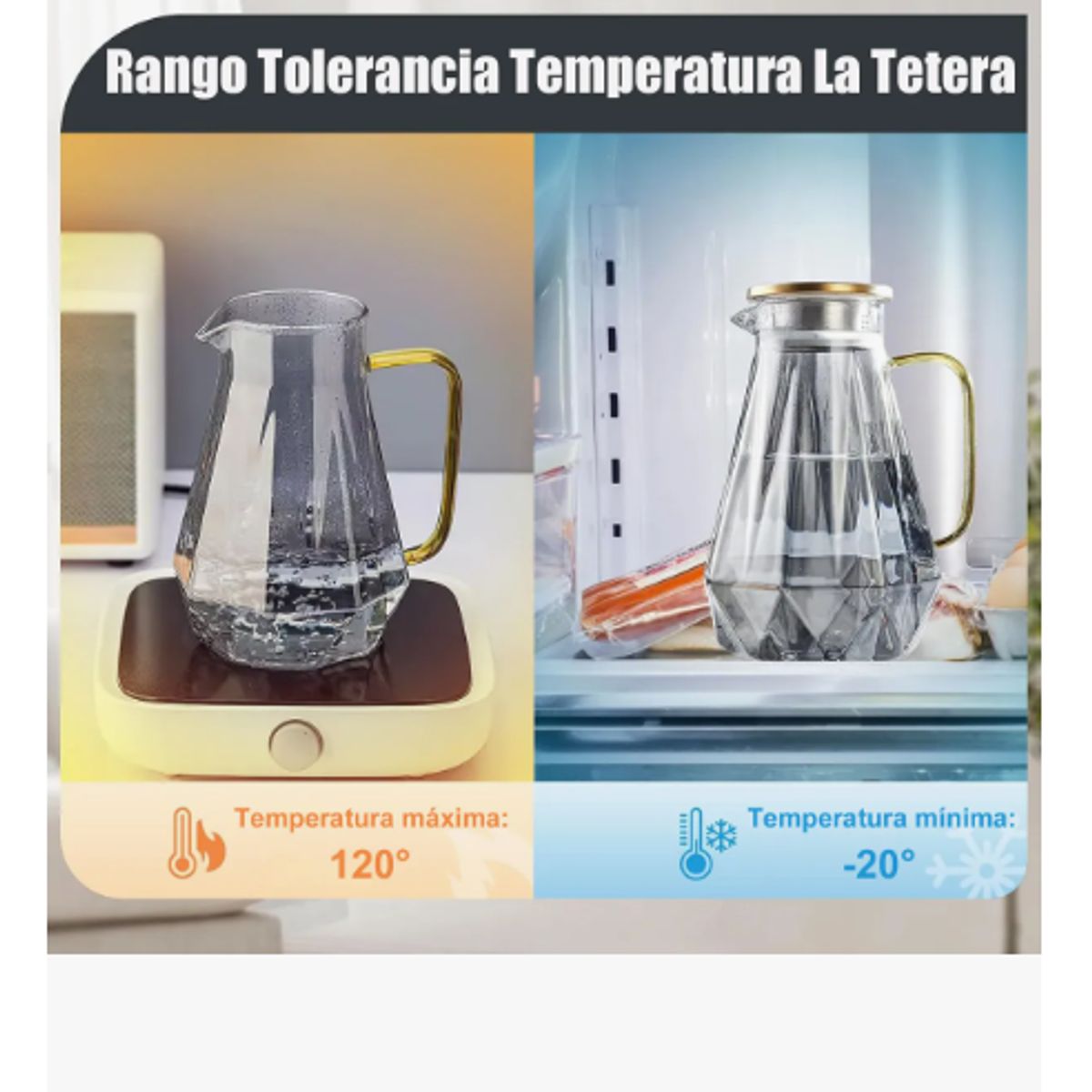GENERICO - Jarra De Agua Vidrio 1500 Ml Con 1 Taza 320 Ml