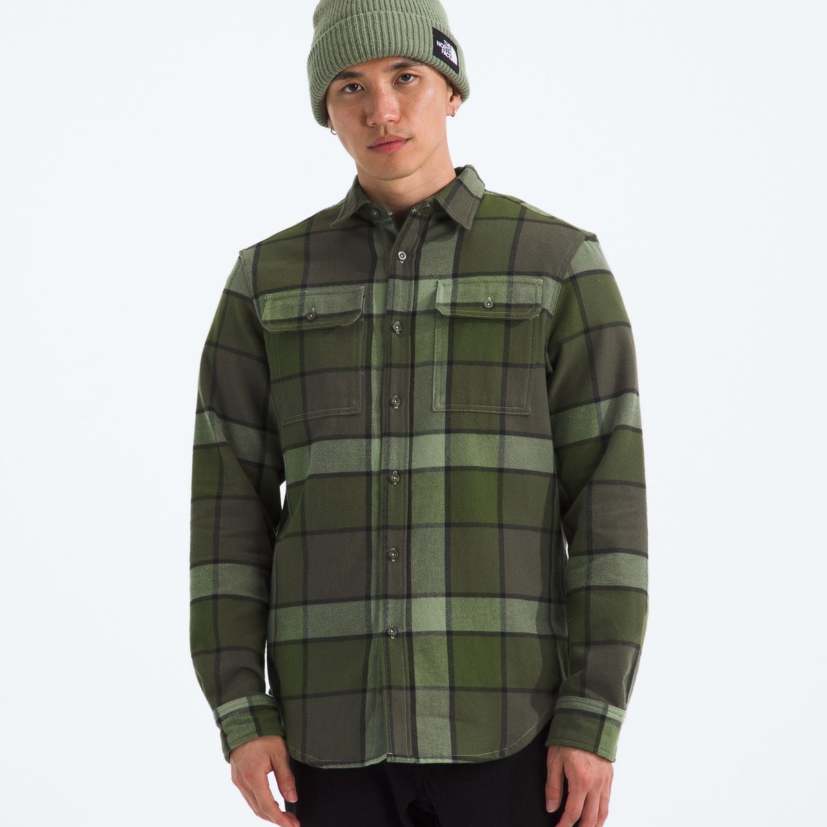 THE NORTH FACE - Camisa Arroyo Flannel Shirt -Plaid Hombre Verde Oscuro