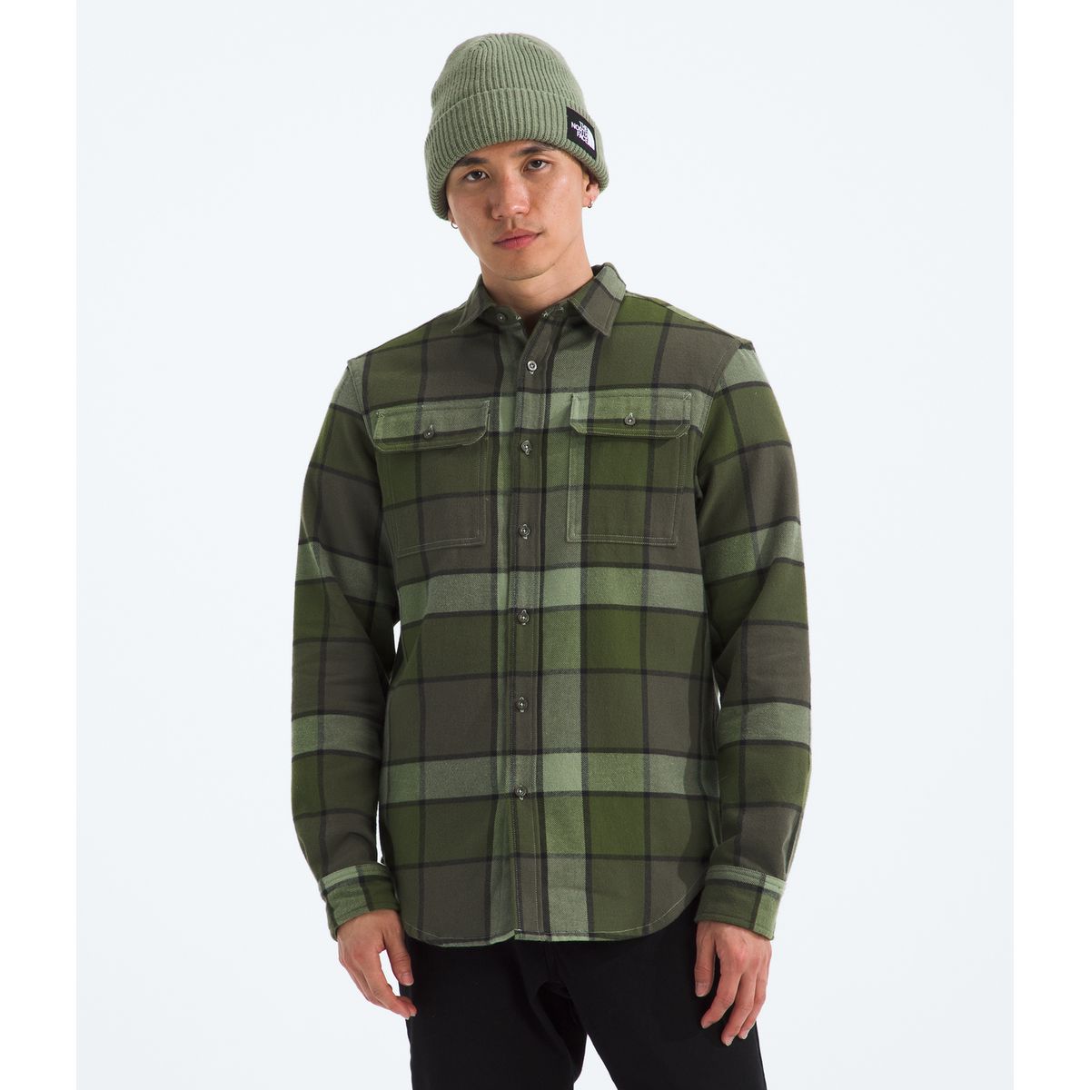 THE NORTH FACE - Camisa Arroyo Flannel Shirt -Plaid Hombre Verde Oscuro