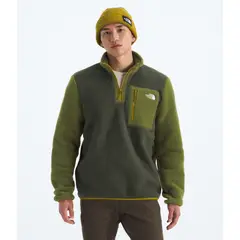 THE NORTH FACE - Polar Yumiori ¼ Zip Hombre Verde Oscuro