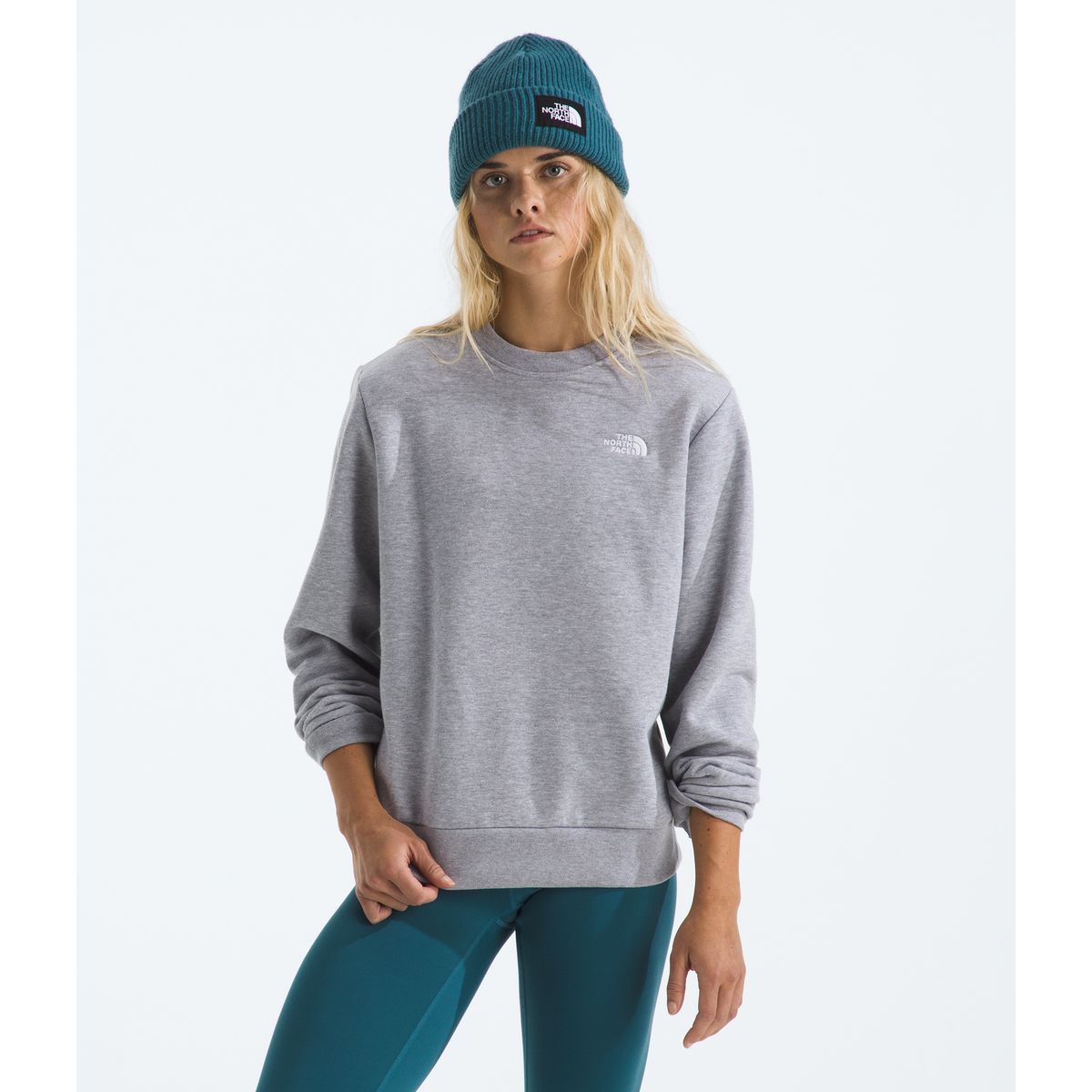 THE NORTH FACE - Poleron Evo Simple Dome Crew Mujer Gris