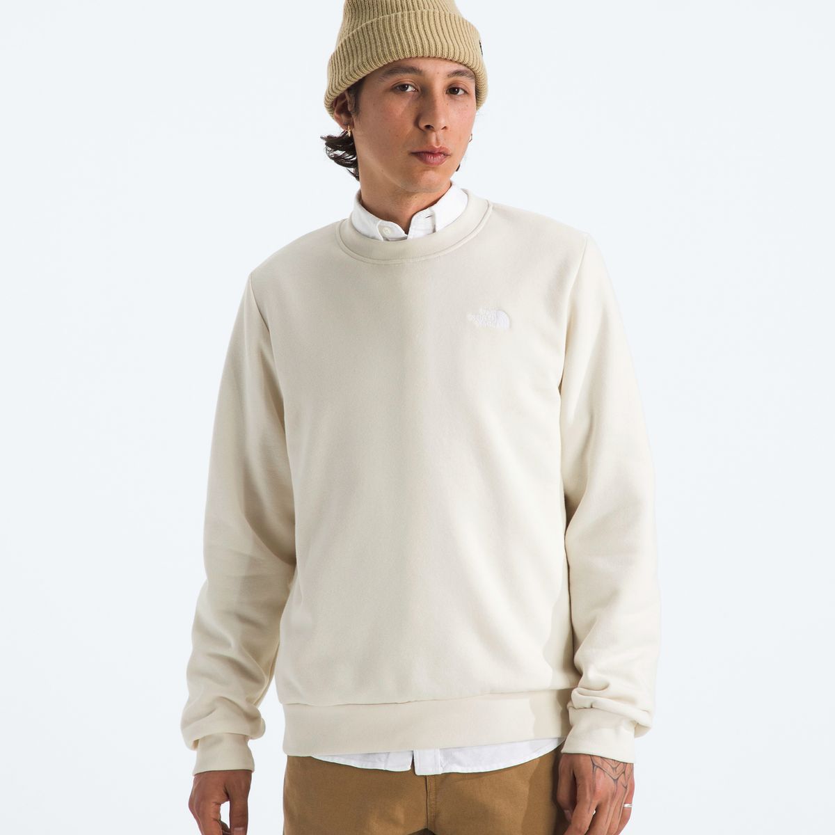 THE NORTH FACE - Poleron Evo Simple Dome Crew Hombre Blanco Invierno
