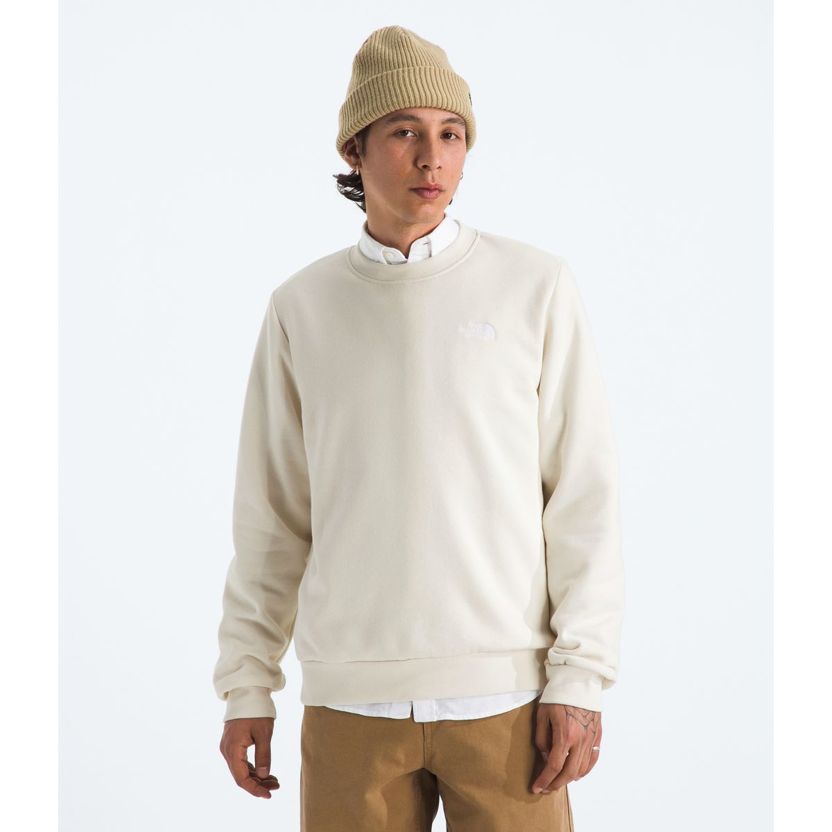 THE NORTH FACE - Poleron Evo Simple Dome Crew Hombre Blanco Invierno