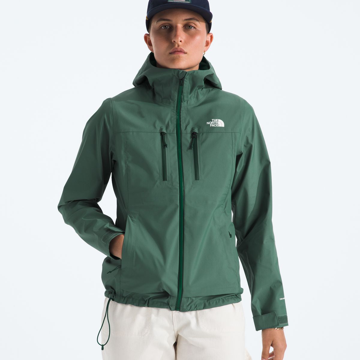 THE NORTH FACE - Chaqueta Impermeable Terrain Vista 3L Pro Step Mujer Verde