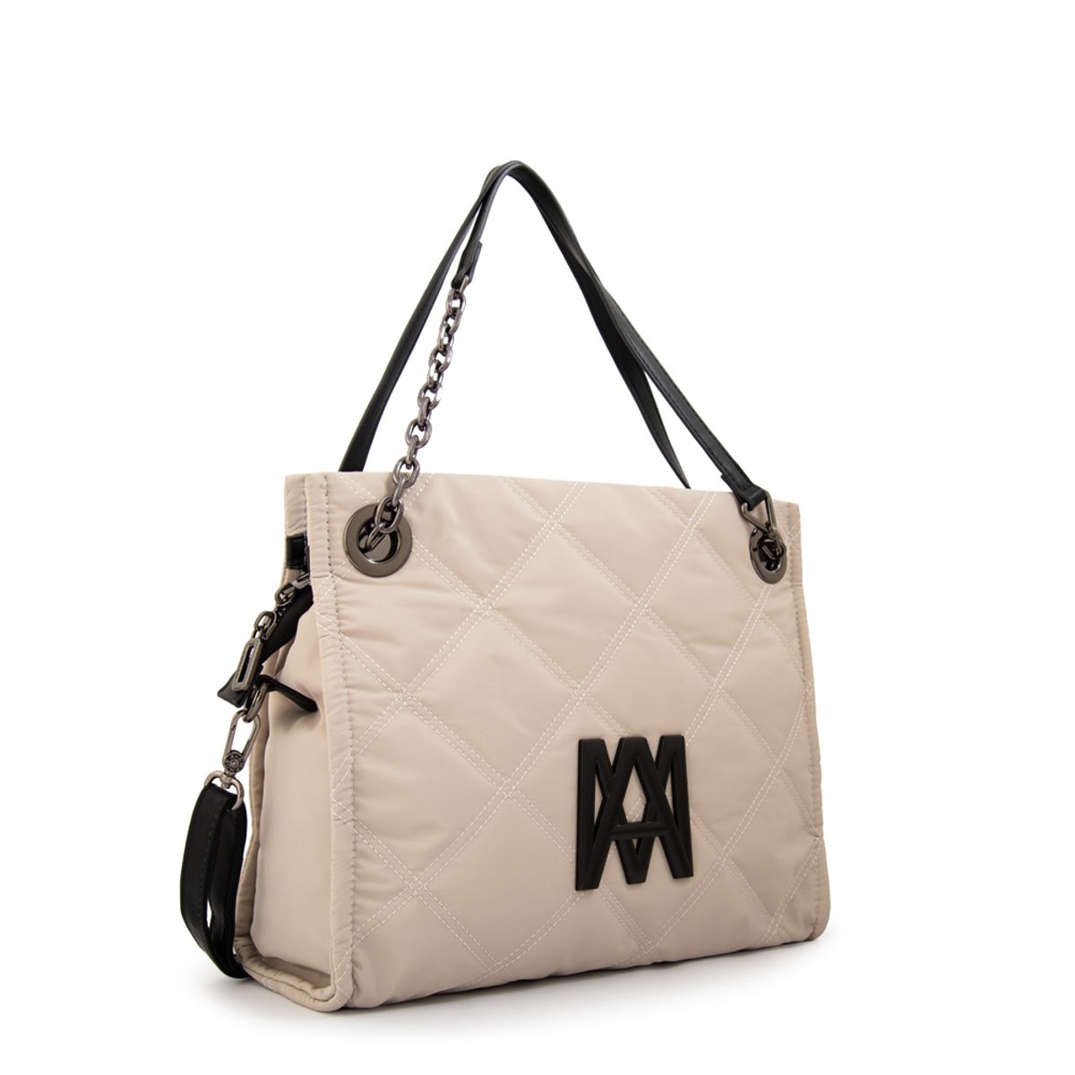 AMPHORA - Cartera tote lexi grande blanco crudo