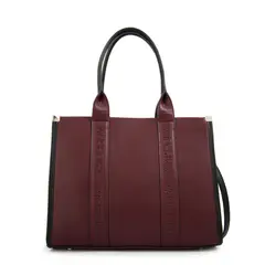 AMPHORA - Cartera tote magdalena grande burdeo