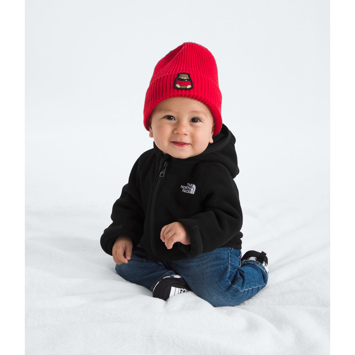 THE NORTH FACE - Polar Glacier F/Z Hoodie Niños Negro