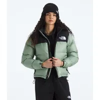 Chaqueta De Pluma 1996 Retro Nuptse Mujer Verde Claro